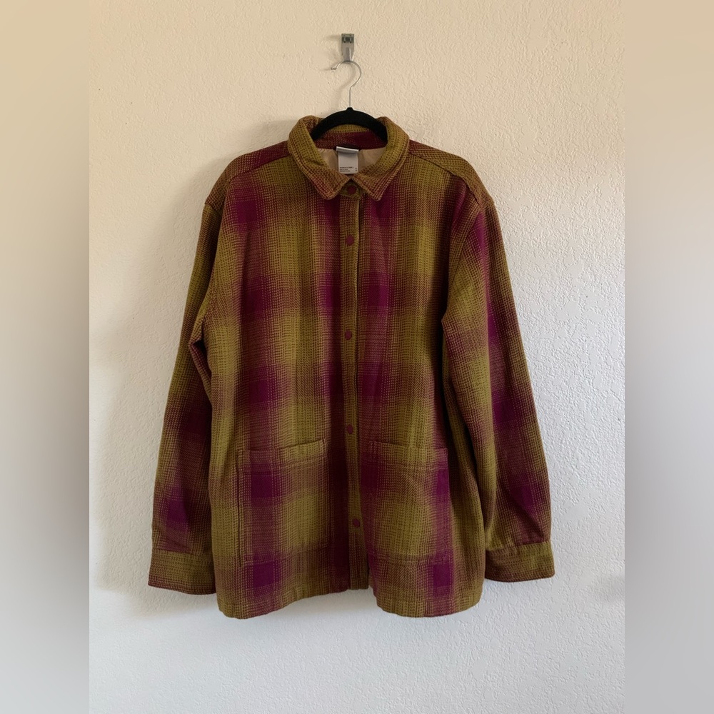 The North Face Twill Utility Casual Jacket Women’s Size XL Boysenberry Shacket